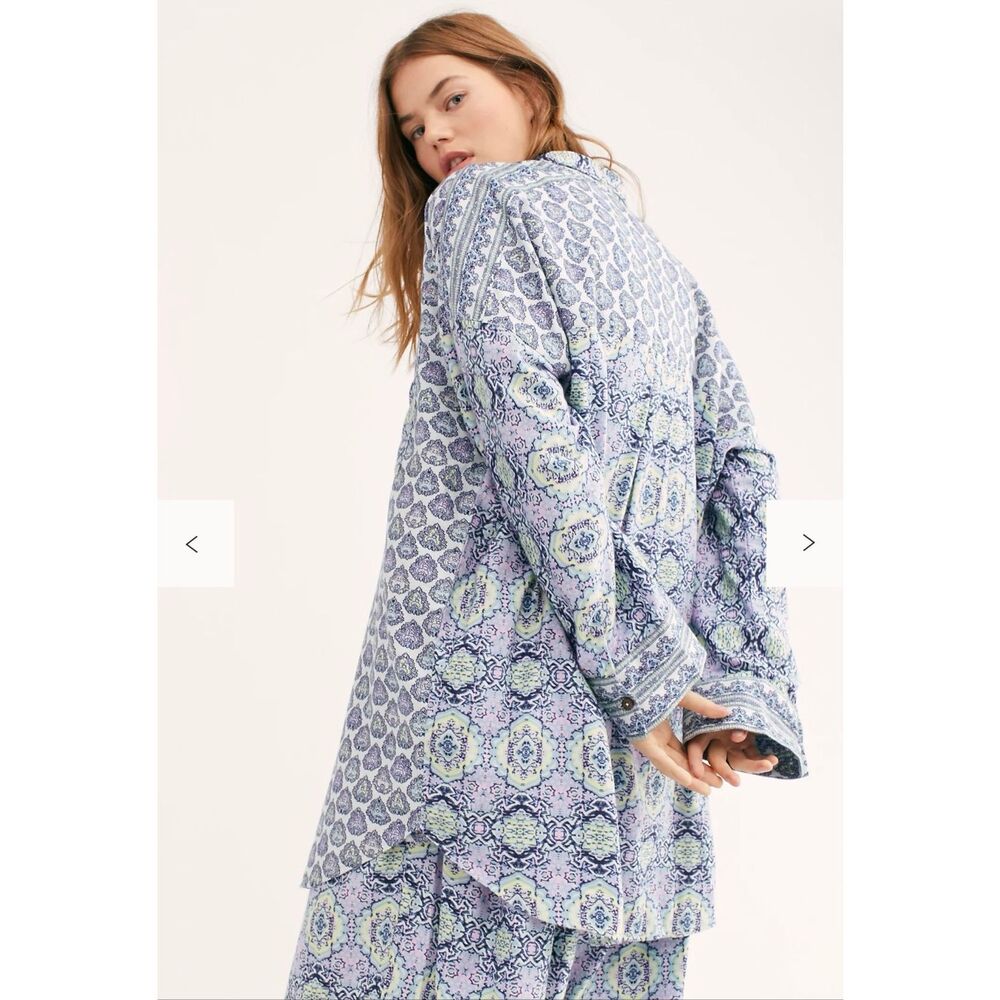 Free‎ People Sleep Shirt NWT Paisley Boho S - Picture 2 of 10